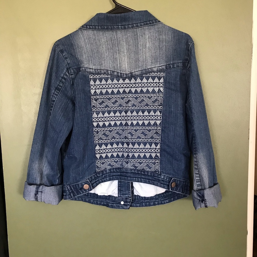 Patterned Jean Jacket - Picture 2 of 3